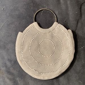 Beaded Ring Handled Bag
